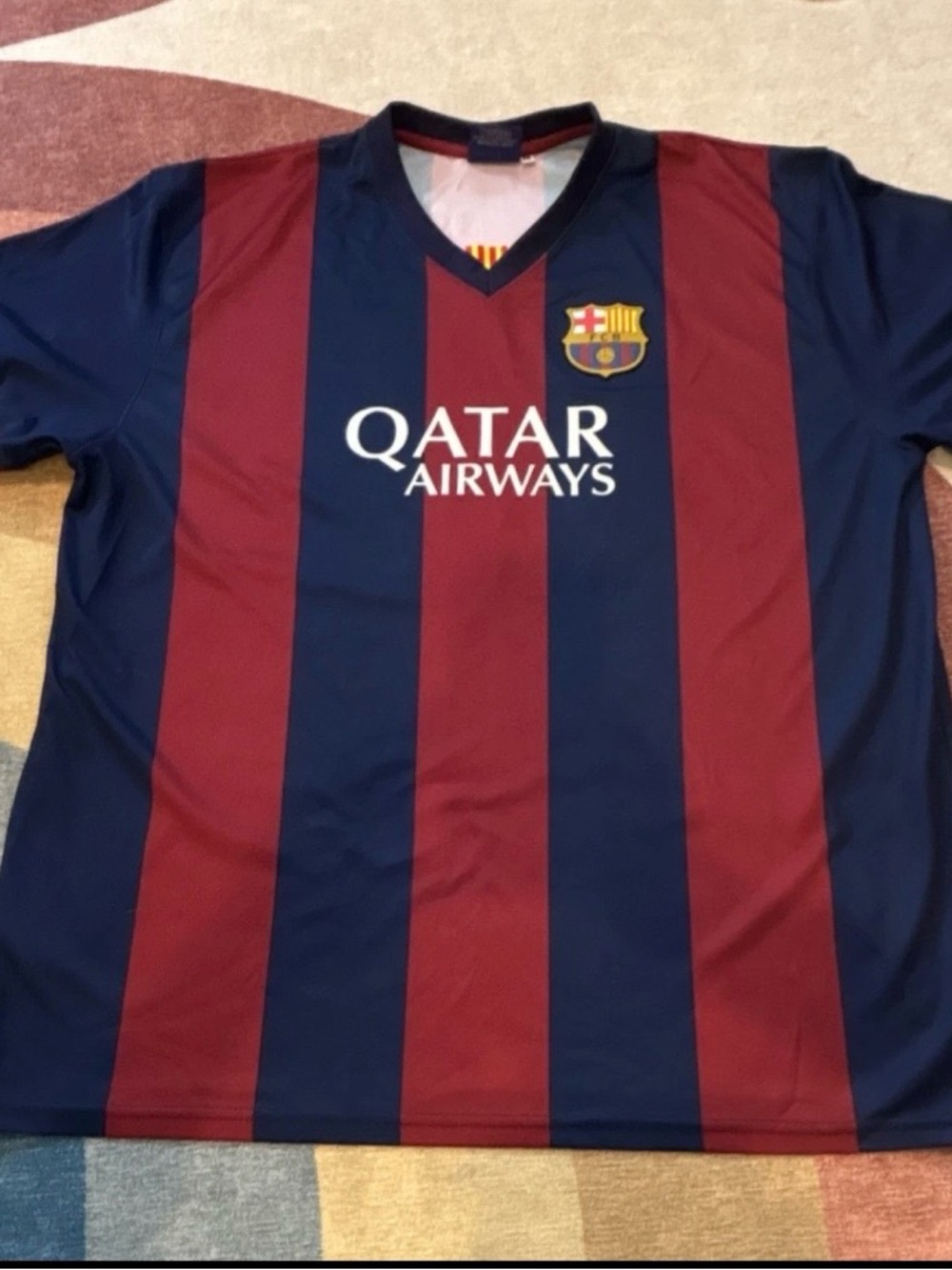 FC Barcelona Men's Home Jersey - Navy & Maroon